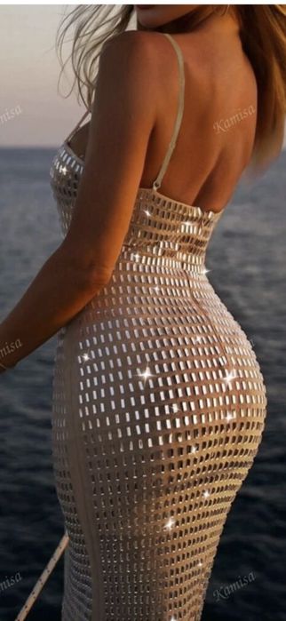 Официална дълга рокля, цвят сиво, раьмер S