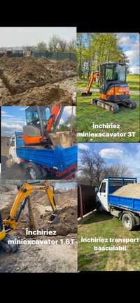 IEFTIN.Nisip,sort.Incarc fundații închiriez miniexcavator