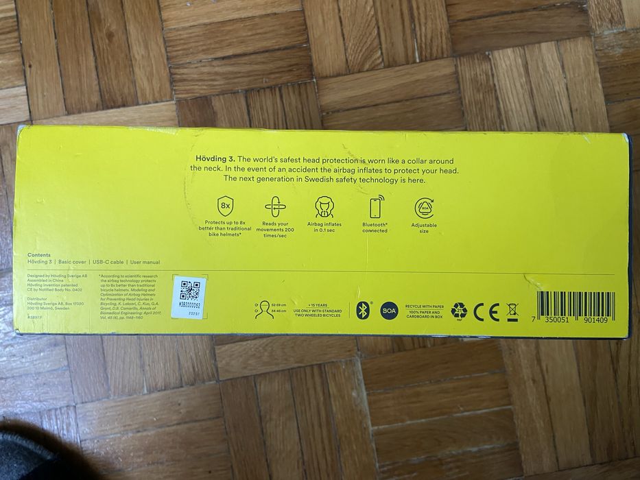 Hovding 3 casca cu airbag bicicleta // trotineta // alergare