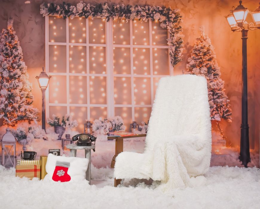 Коледен фон от текстил полиестер