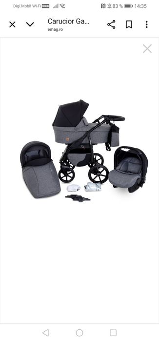 Carucior copii 3 in 1 Boston City Life cu scoica Cosmo Avionaut testat