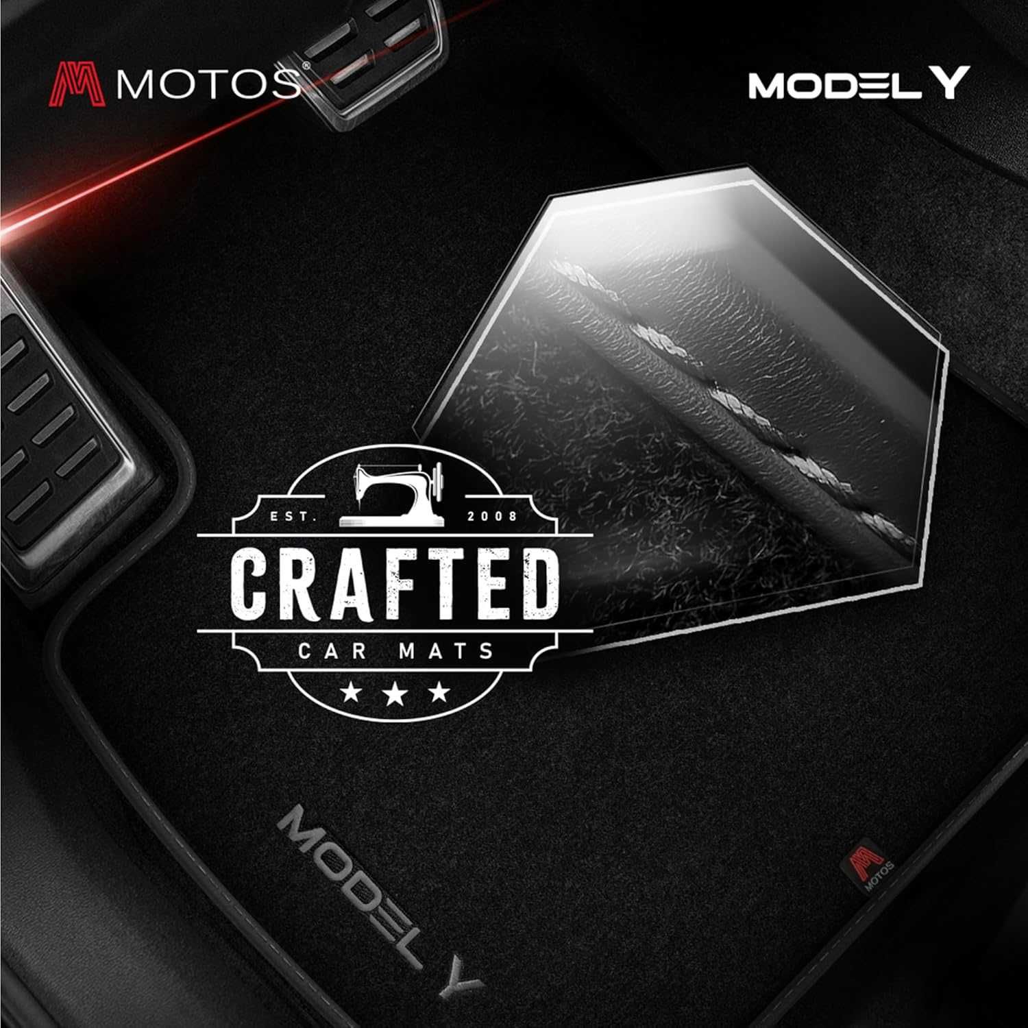 Covorașe Auto Velur pentru Tesla Model Y – Premium, Gri Mat NOU