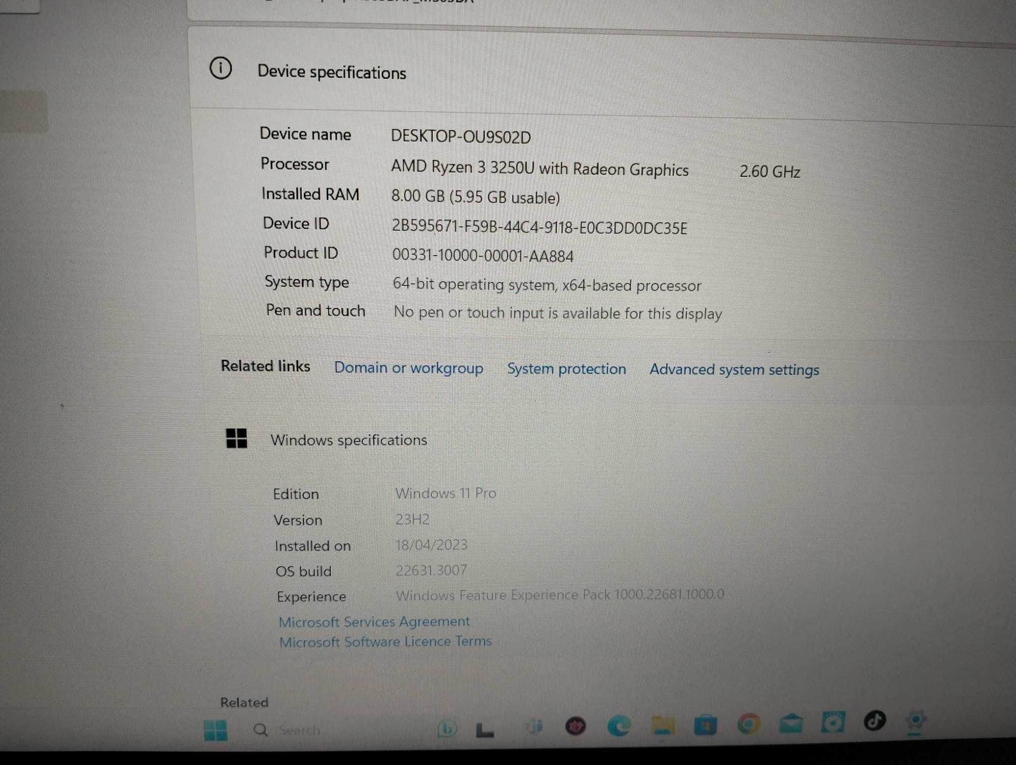 Laptop Asus Ryzen 3