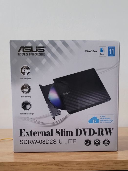 Unitate Optică Externă USB 3.0 ASUS SDRW-08D2S-U LITE (DVD-RW)