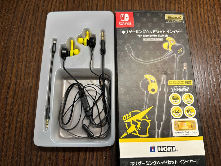 Hori Gaming Headset In-ear for Nintendo Switch Pikachu - COOL