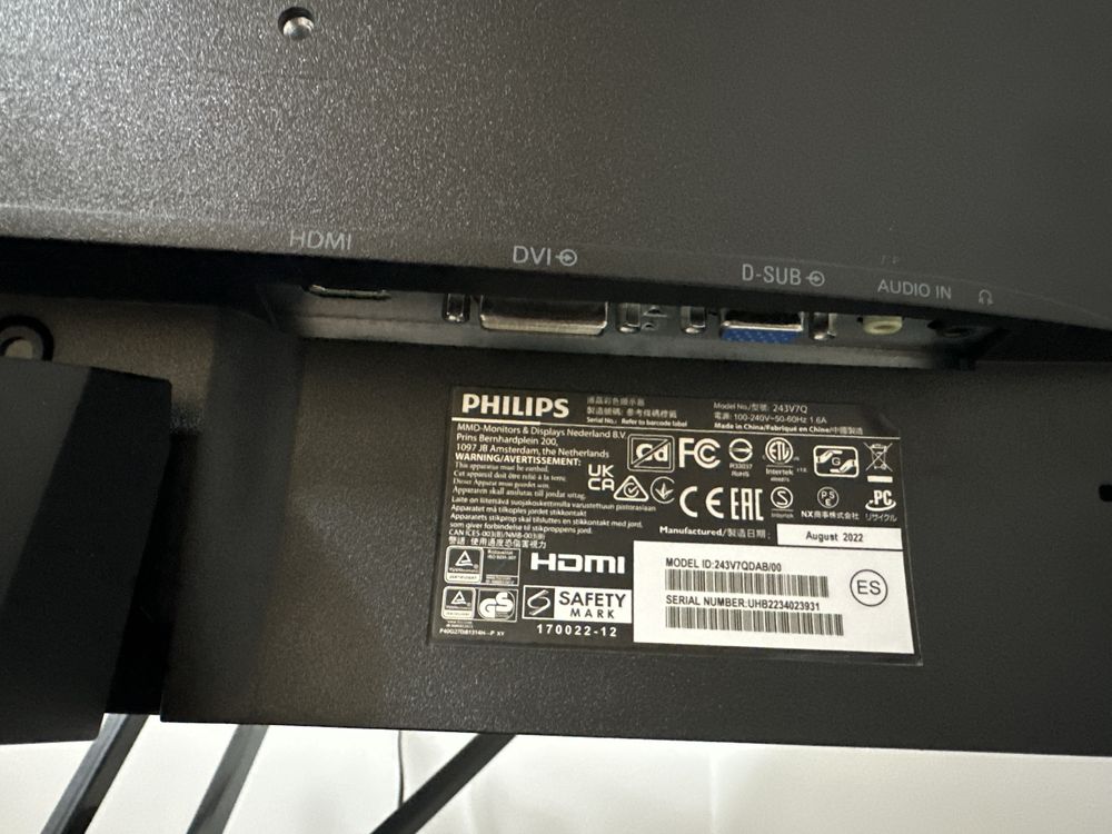 Monitor phillips  led 23.8” Full HD