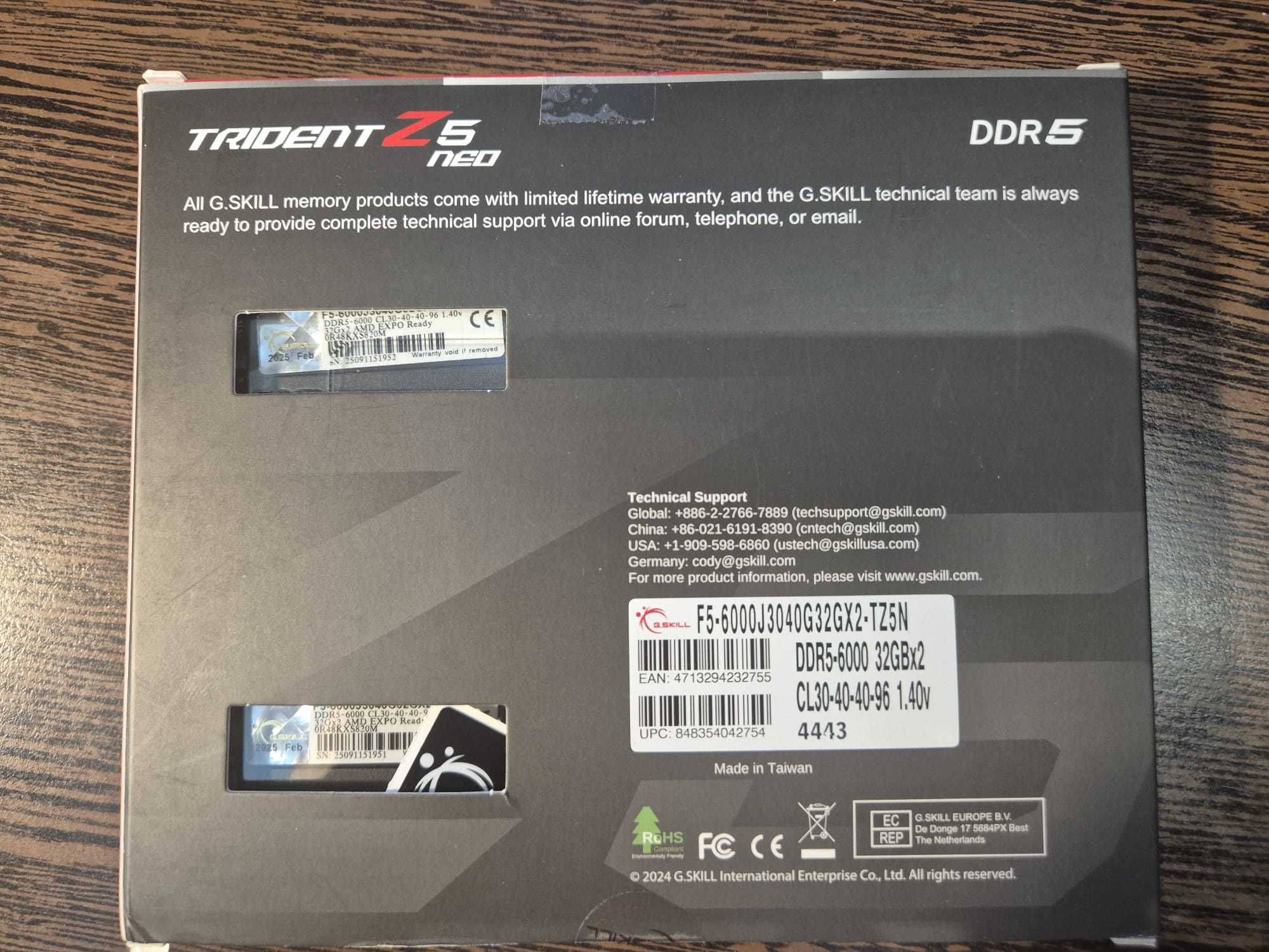 Memorie, G.SKILL, (2x32GB) 64GB, Trident Z5 Neo Black, Negru