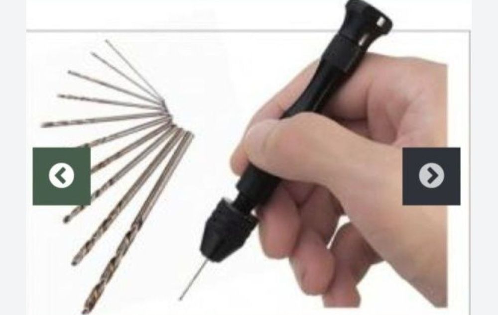 Mini bormasina manuala de buzunar cu 10 spirale