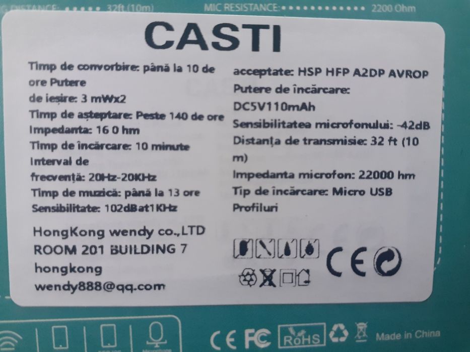 Casca telefon Bluetooth