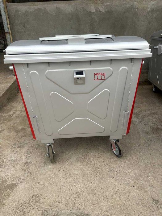 Мусорный контейнер металлический оцинкованный 1100 литр