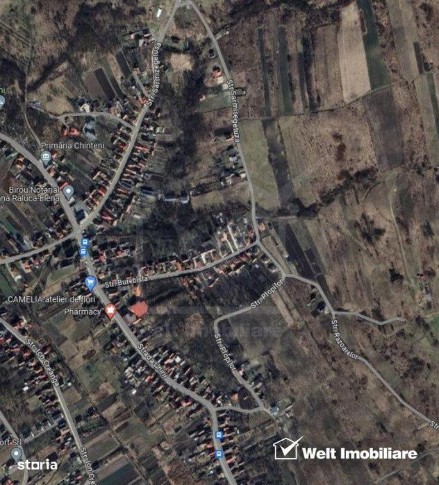 Teren in Chinteni, intravilan, pretabil constructie casa, 1243mp, zona