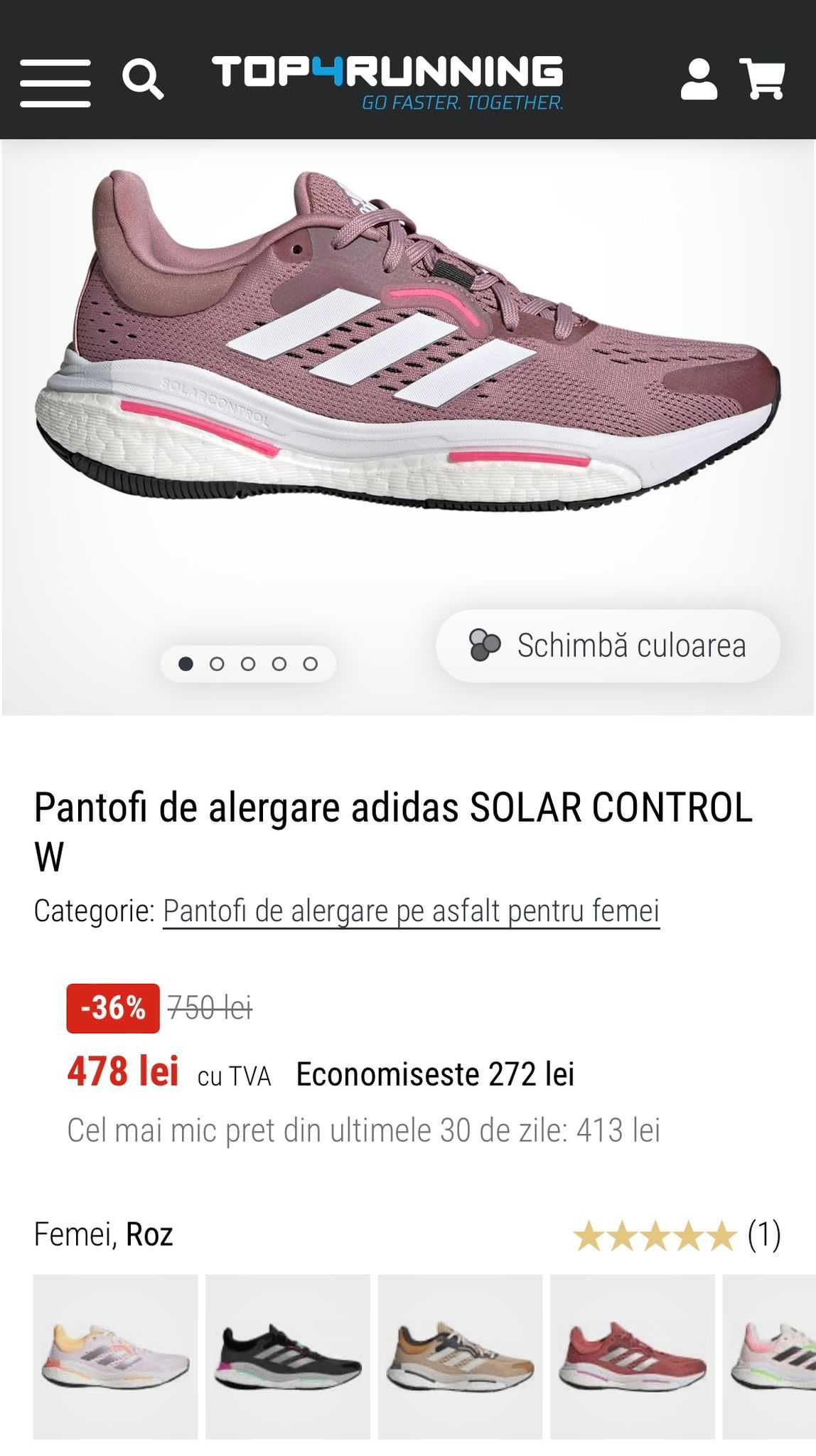 Adidasi femei SOLAR control m42, 27 cm