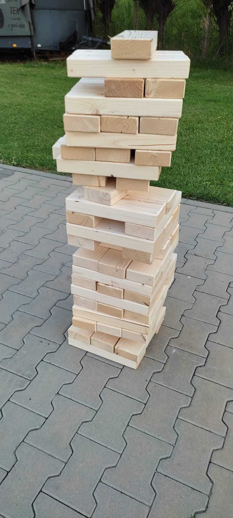 Joc nunta, botez, petrecere copii, gradina, cabana, JENGA, cuburi lemn