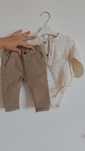 Set mărimea 68 cămașă muselina Zara+pantaloni C&A