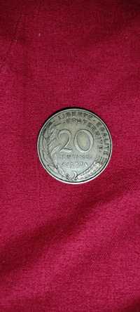 Moneda 20 centime Franta 1963