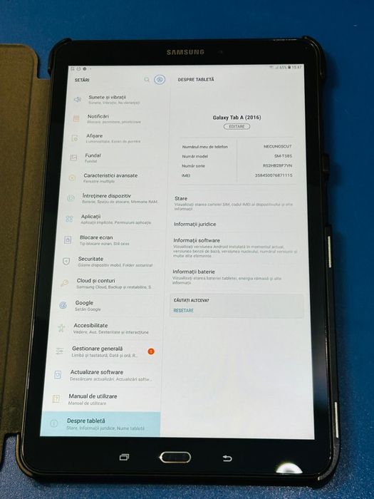 Tableta Samsung Tab A 10.1” Slot Sim + Husa activa