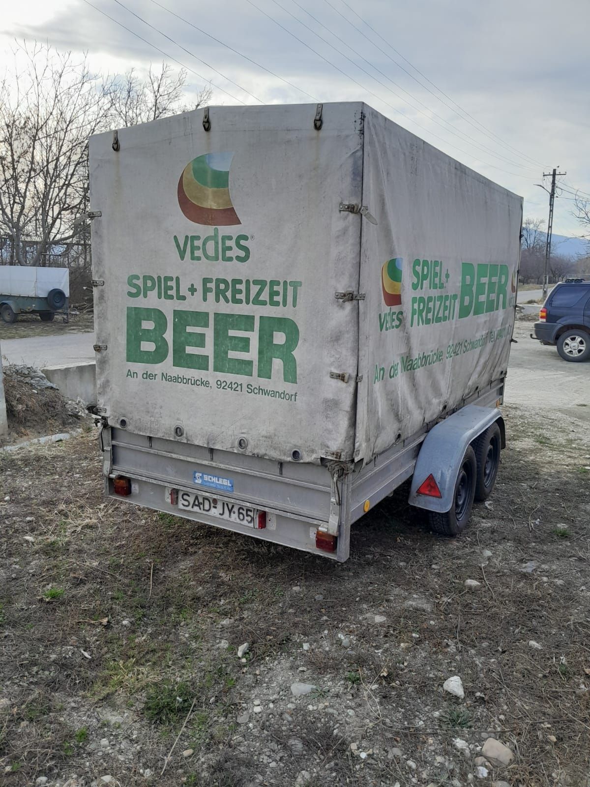 Remorca auto cu prelată de 1600kg