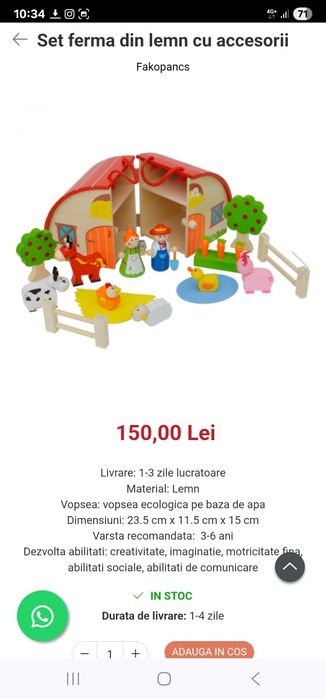 Ferma din lemn cu accesorii