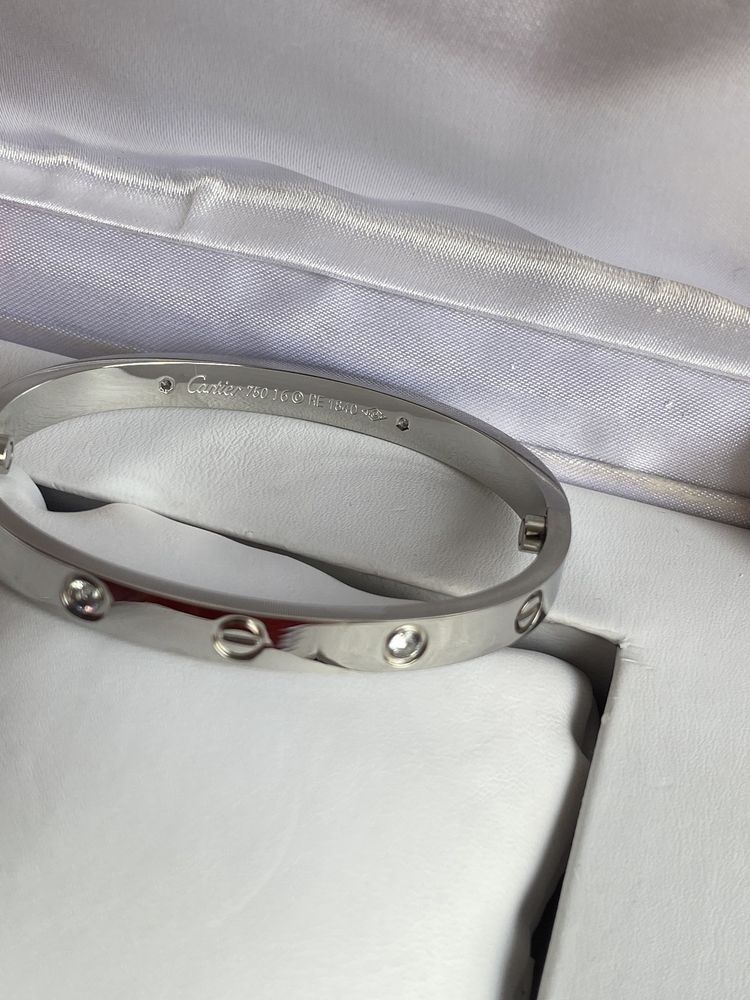 Brățară Cartier LOVE 16 Aur Alb 18K Diamond