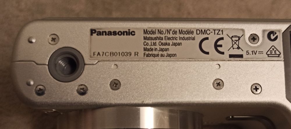 Panasonic DMC TZ1 aparat de fotografiat / cameră foto digitală
