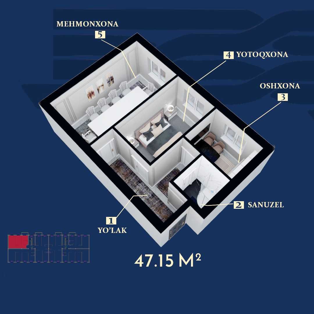 Продается квартира в новостройке 2/2/5 Геофизика, Учхоз №103