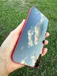iPhone 14 Plus Red 256GB – impecabil, husă Apple magsafe din piele