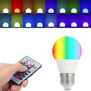 Многоцветна RGB LED крушка с дистанционно и различни режими