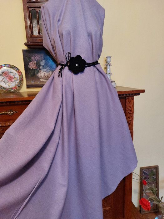 Stofa frumoasa mix lana, culoare lila stins 2m/1,55m