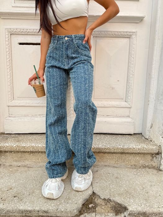 Дамски широки дънки