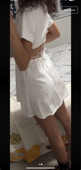 Rochie scurta alba zara