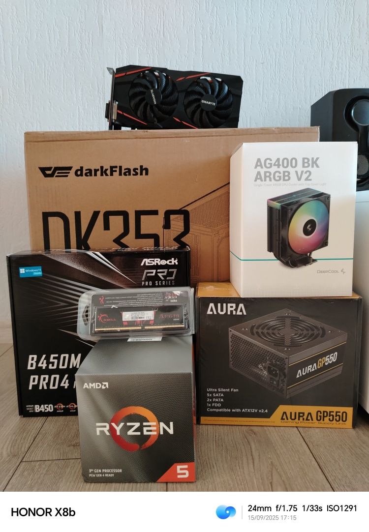 Геймърски компютър НОВ! RYZEN 5 3600 / 16GB RAM