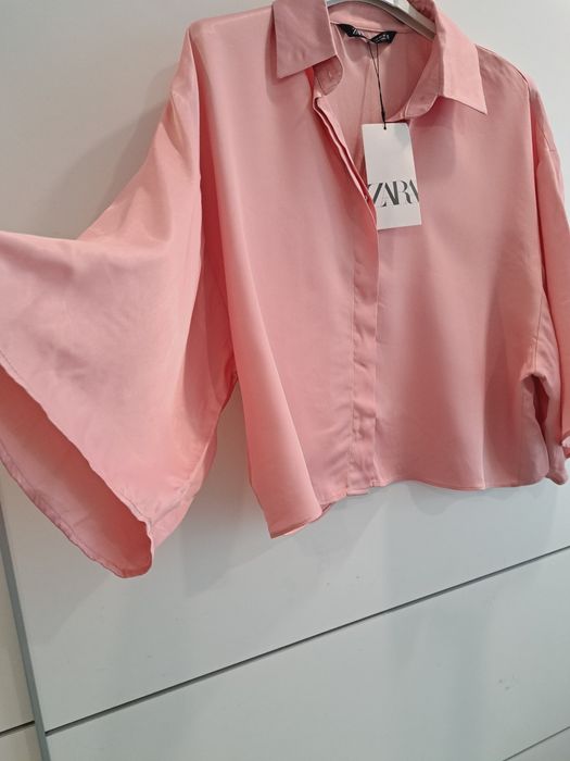 ZARA нова кроп риза р-р М