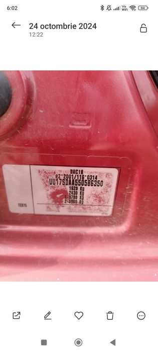 Vând stâlp , praguri,aripa spate Dacia Logan MCV