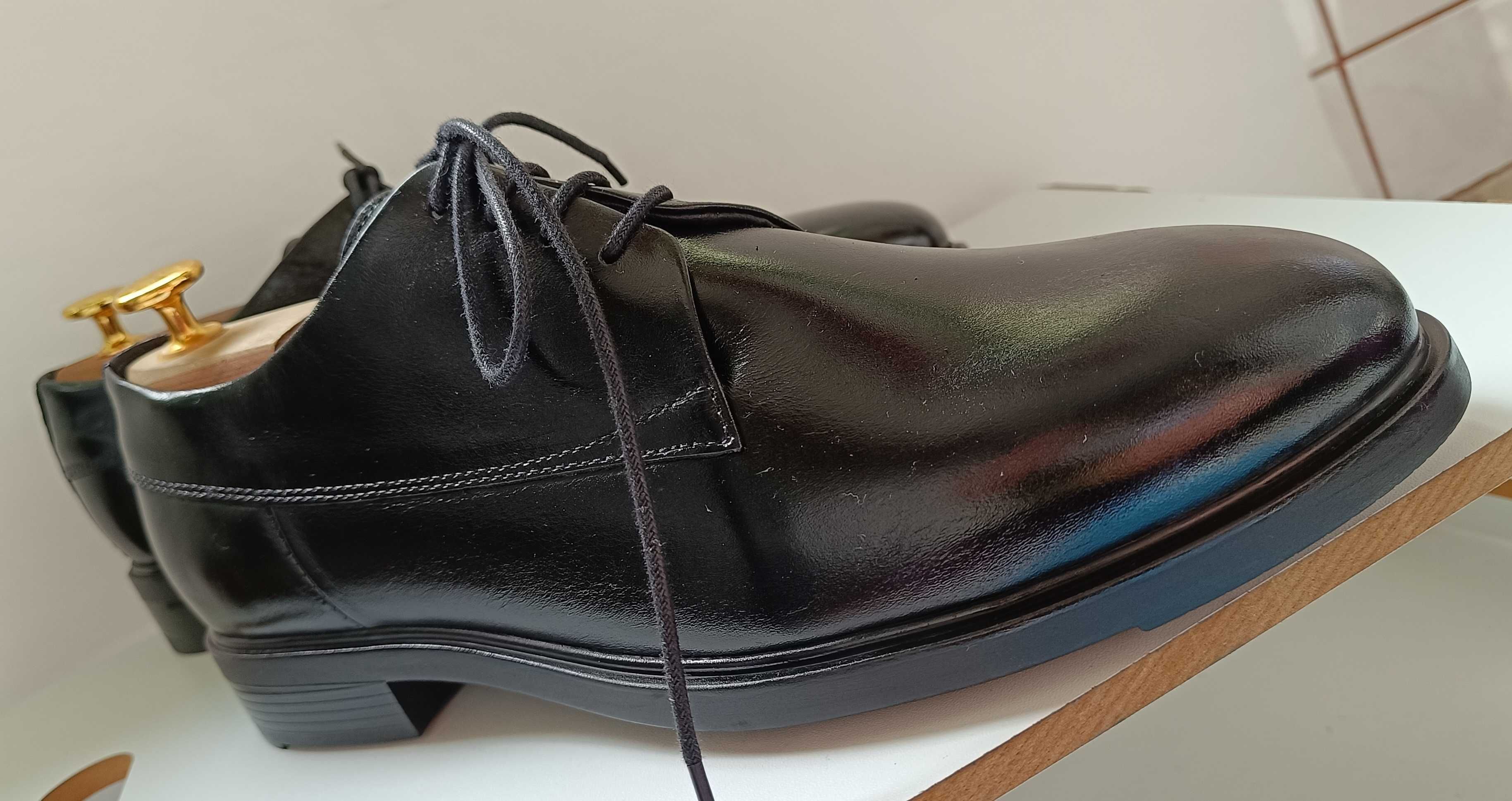 Pantofi derby 42 plain toe premium Shoe The Bear NOI piele naturala