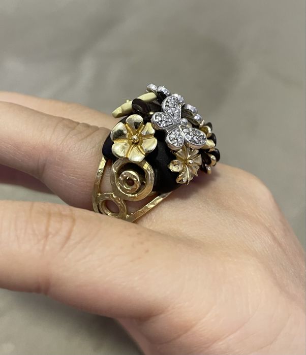 Pomi италия золото 17 грамм брендовое кольцо - перстень