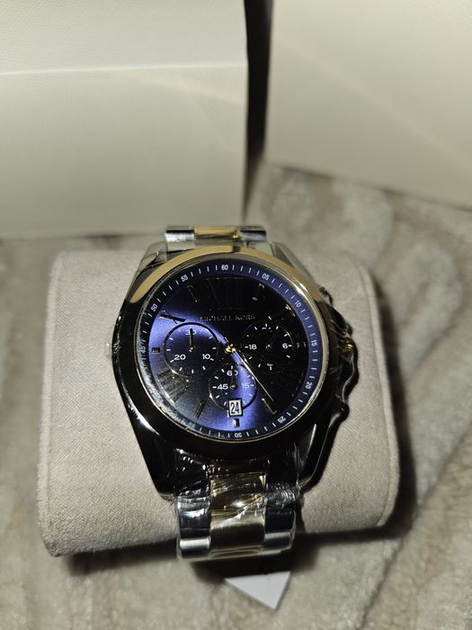 Michael Kors - Ceas cronograf cu bratara metalica Bradshaw, Argintiu/A