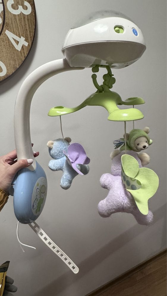 Музикална въртележка за легло/кошара Fisher Price Мечета пеперуди 3в1