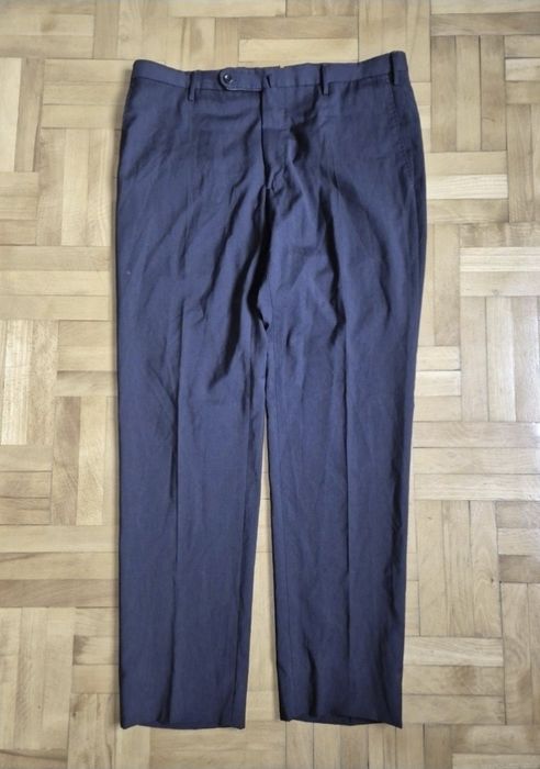Pantaloni Incotex din Lână Super 120's, Bleumarin - 52