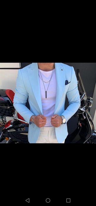 Sacou Smart Casual albastru L