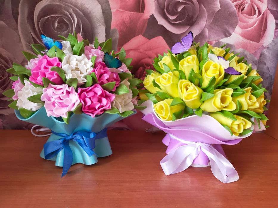 Светильник‑букет "Тюльпаны" и "Пионы"