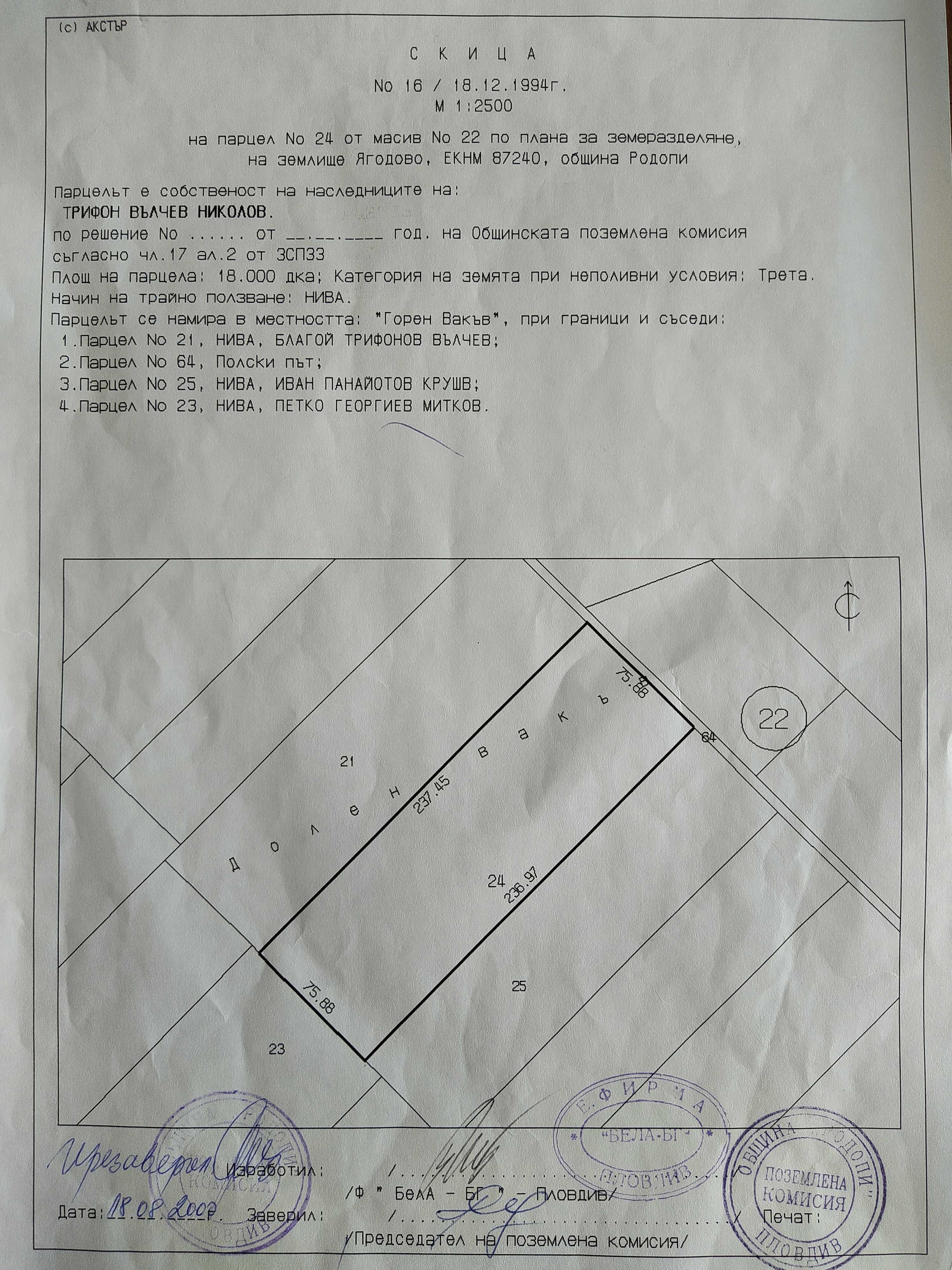 Продавам  4,5 декара на Ягодовско шосе