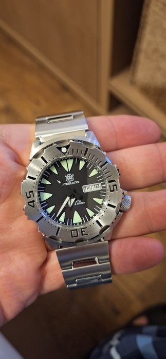 Nou! Seiko Monster homage.Ceas automatic, cu Seiko NH35A.