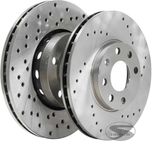 Discuri frana perforate fata BMW E30 316, 318i, 324d, 8/82-8/90