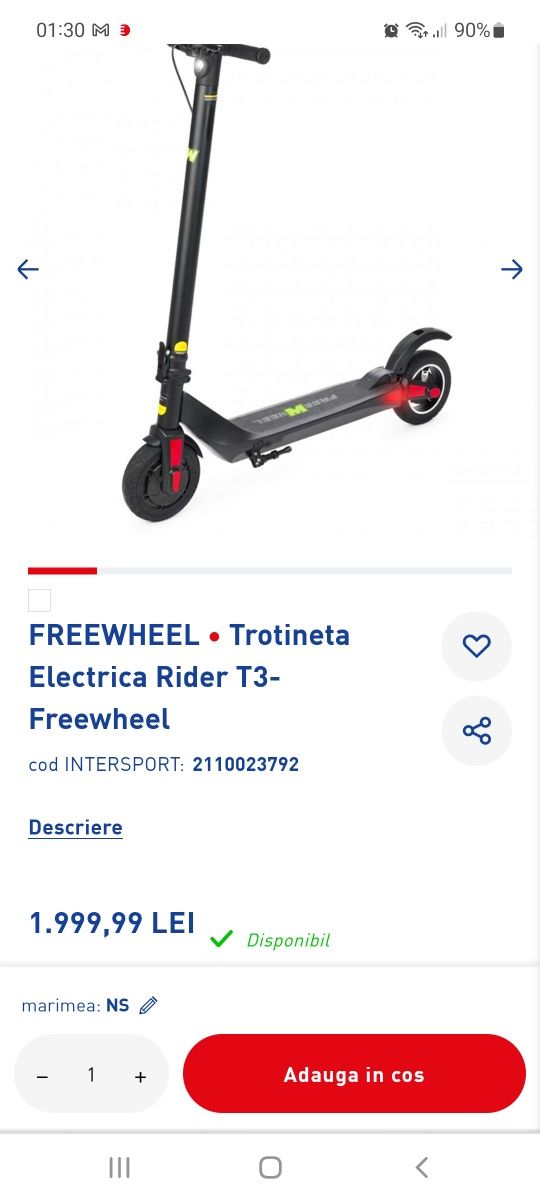 Trotineta electrica FREEWHEEL T3 RIDER