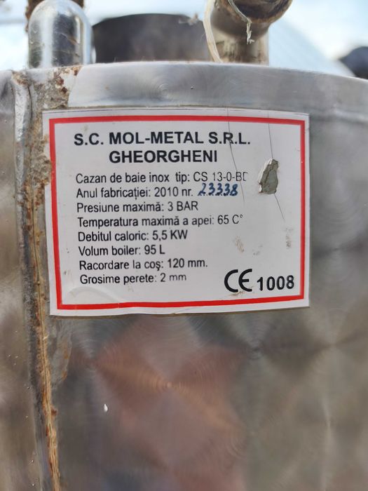 Boiler pe lemne de vânzare