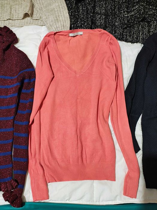 Lot haine pluovor 8 piese Zara Bershka S M