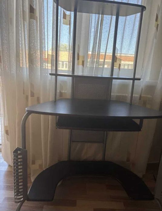Birou colț metal + lemn - Gaming