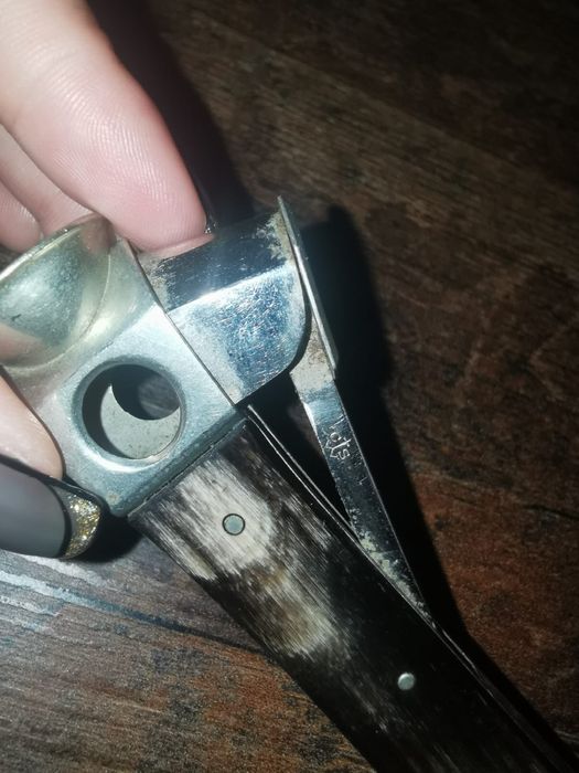 Резачка Солинген за пури месинг дръжка от кокал рог SOLINGEN