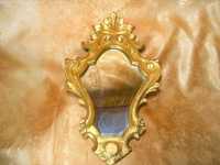 Oglinda stil Baroc Venetian, sec 19, lemn dore, antique