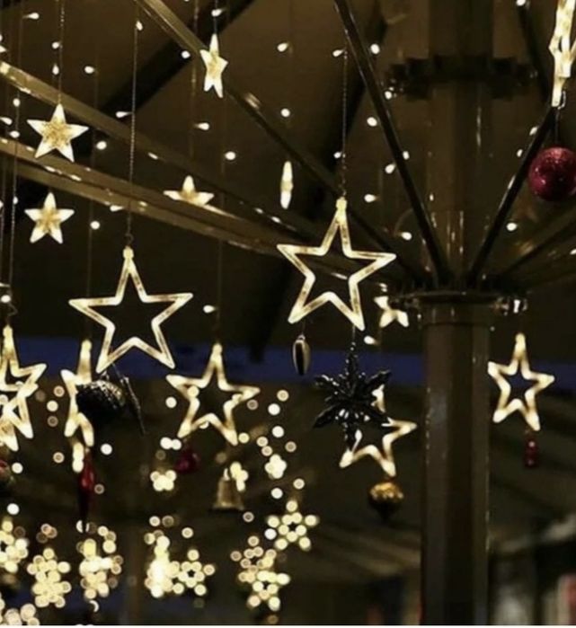Электрогирлянда Штора, звезда. 3м